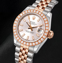 Afbeelding in Gallery-weergave laden, Rolex Datejust 179171 26mm Tweekleurig Horloge met Sundust Wijzerplaat met Streepindexen