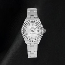Afbeelding in Gallery-weergave laden, Rolex Datejust 69160 26mm Zilveren Diamanten Wijzerplaat Roestvrij Staal Horloge