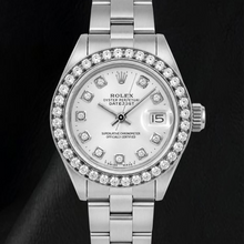 Afbeelding in Gallery-weergave laden, Rolex Datejust 69160 26mm Zilveren Diamanten Wijzerplaat Roestvrij Staal Horloge