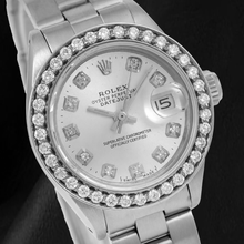 Afbeelding in Gallery-weergave laden, Rolex Datejust 69160 26mm Zilveren Diamanten Wijzerplaat Roestvrij Staal Horloge