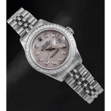Afbeelding in Gallery-weergave laden, Rolex Datejust 26 mm Wit Parelmoer Wijzerplaat Diamanten Lunette Roestvrijstalen Horloge