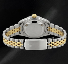 Afbeelding in Gallery-weergave laden, Rolex Datejust 26mm 69173 Blauw Parelmoer Diamanten Wijzerplaat Tweekleurig Horloge