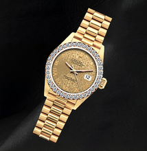 Afbeelding in Gallery-weergave laden, Rolex Datejust 26mm 69178 Champagne Jubilee Wijzerplaat met Romeinse Cijfers 18K Geelgoud Horloge