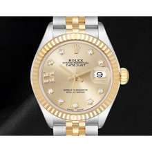 Afbeelding in Gallery-weergave laden, Rolex Datejust 28 mm Champagne Diamanten Wijzerplaat Dameshorloge 279173