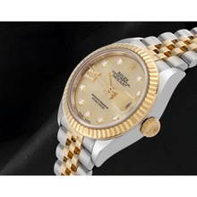 Afbeelding in Gallery-weergave laden, Rolex Datejust 28 mm Champagne Diamanten Wijzerplaat Dameshorloge 279173