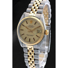 Afbeelding in Gallery-weergave laden, Rolex Datejust 31 mm champagnestok tweekleurig horloge