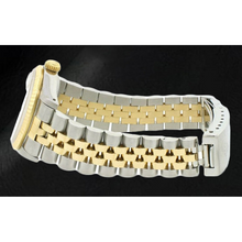 Afbeelding in Gallery-weergave laden, Rolex Datejust 31 mm dameshorloge met tweekleurige ivoorkleurige wijzerplaat