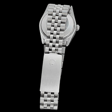 Afbeelding in Gallery-weergave laden, Rolex Datejust 31 mm zwart stalen horloge met stokwijzerplaat