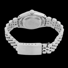 Afbeelding in Gallery-weergave laden, Rolex Datejust 31 mm zwart stalen horloge met stokwijzerplaat