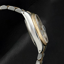 Afbeelding in Gallery-weergave laden, Rolex Datejust 36 mm horloge met witte wijzerplaat en diamanten, tweekleurig ontwerp