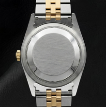 Afbeelding in Gallery-weergave laden, Rolex Datejust 36 mm horloge met witte wijzerplaat en diamanten, tweekleurig ontwerp