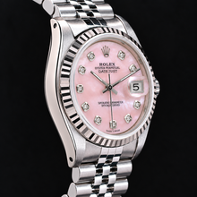 Afbeelding in Gallery-weergave laden, Rolex Datejust 36mm Roze Parelmoer Diamanten Wijzerplaat Roestvrij Staal