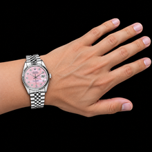 Afbeelding in Gallery-weergave laden, Rolex Datejust 36mm Roze Parelmoer Diamanten Wijzerplaat Roestvrij Staal
