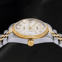 Afbeelding in Gallery-weergave laden, Rolex Datejust 6824 31mm Zilveren Jubilee Diamanten Wijzerplaat Tweekleurig Jubilee-armband Horloge