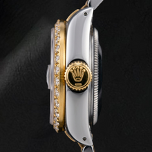 Afbeelding in Gallery-weergave laden, Rolex Datejust 68273 31mm Rode Romeinse Diamanten Wijzerplaat Tweekleurig Jubilee-armband Horloge