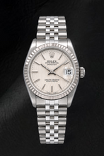 Afbeelding in Gallery-weergave laden, Rolex Datejust 68274 31mm Zilveren Tapisserie Wijzerplaat met Streepindexen Roestvrij Staal Horloge