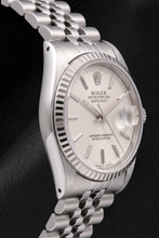 Afbeelding in Gallery-weergave laden, Rolex Datejust 68274 31mm Zilveren Tapisserie Wijzerplaat met Streepindexen Roestvrij Staal Horloge