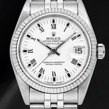 Afbeelding in Gallery-weergave laden, Rolex Datejust 68274 31mm Witte Romeinse Wijzerplaat Roestvrij Staal Jubilee-armband Horloge