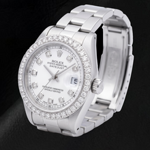Afbeelding in Gallery-weergave laden, Rolex Datejust 69160 26mm Wit Parelmoer Diamanten Wijzerplaat Roestvrij Staal Horloge