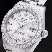 Afbeelding in Gallery-weergave laden, Rolex Datejust 69160 26mm Wit Parelmoer Diamanten Wijzerplaat Roestvrij Staal Horloge