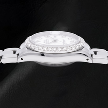 Afbeelding in Gallery-weergave laden, Rolex Datejust 69160 26mm Wit Parelmoer Diamanten Wijzerplaat Roestvrij Staal Horloge
