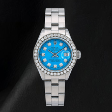Afbeelding in Gallery-weergave laden, Rolex Datejust 6916 26mm Blauwe Diamanten Wijzerplaat Oyster-armband Roestvrij Staal Horloge