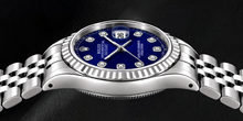 Afbeelding in Gallery-weergave laden, Rolex Datejust 6916 26mm Blauwe Diamanten Wijzerplaat Roestvrij Staal Horloge