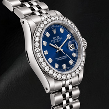 Afbeelding in Gallery-weergave laden, Rolex Datejust 6916 26mm Blauwe Diamanten Wijzerplaat Roestvrij Staal Horloge
