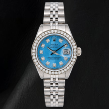 Afbeelding in Gallery-weergave laden, Rolex Datejust 6916 26mm Blauw Parelmoer Diamanten Wijzerplaat Roestvrij Staal Jubilee-armband Horloge