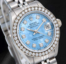Afbeelding in Gallery-weergave laden, Rolex Datejust 6916 26mm Blauw Parelmoer Diamanten Wijzerplaat Roestvrij Staal Jubilee-armband Horloge