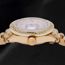 Afbeelding in Gallery-weergave laden, Rolex Datejust 69178 26mm Roze Jubileum Diamanten Wijzerplaat Geelgoud President-band Horloge