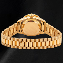 Afbeelding in Gallery-weergave laden, Rolex Datejust 69178 26 mm Zilveren Linnen Diamanten Wijzerplaat Geelgoud Horloge 18k