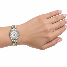 Afbeelding in Gallery-weergave laden, Rolex Datejust 6917 Dames 26mm Wit Parelmoer Diamanten Wijzerplaat Tweekleurig Horloge