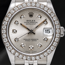 Afbeelding in Gallery-weergave laden, Rolex Datejust 78274 31 mm Zilveren Diamanten Wijzerplaat Roestvrij Staal Jubilee-armband Horloge