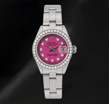 Afbeelding in Gallery-weergave laden, Rolex Datejust Roze Diamanten Wijzerplaat 6916 26mm Roestvrij Staal Horloge