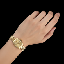 Afbeelding in Gallery-weergave laden, Rolex Datejust President Style 26 mm Geelgouden Dameshorloge P7