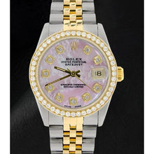Afbeelding in Gallery-weergave laden, Rolex Datejust Roze Parelmoer Diamant Wijzerplaat 31 mm Tweekleurig Horloge