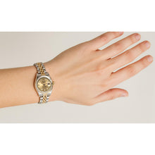 Afbeelding in Gallery-weergave laden, Rolex Datejust champagne Diamant Wijzerplaat Verborgen Sluiting Quick Set 26 mm tweekleurig Horloge P1