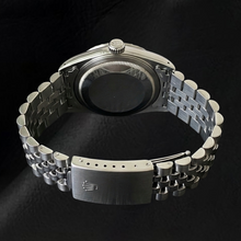 Afbeelding in Gallery-weergave laden, Rolex Datejust roestvrijstalen horloge van 36 mm met blauwe stickwijzerplaat