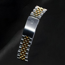 Afbeelding in Gallery-weergave laden, Rolex Datejust tweekleurig horloge met groene diamanten wijzerplaat van 36 mm