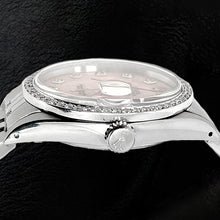 Afbeelding in Gallery-weergave laden, Rolex Datumjust-horloge met roze diamanten wijzerplaat Oester eeuwigdurende lunette diamanten snelverstelling