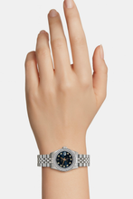 Afbeelding in Gallery-weergave laden, Rolex Datumjust Dameshorloge Zwarte Wijzerplaat rand roestvrij staal Jubileum Armband P2