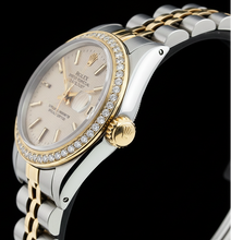 Afbeelding in Gallery-weergave laden, Rolex Datumjust Dameshorloge roestvrij staal & Gele Armband Bruine Stok