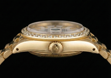 Afbeelding in Gallery-weergave laden, Rolex Datumjust Horloge Geelgouden Armband Stok Wijzerplaat Diamanten Lunette