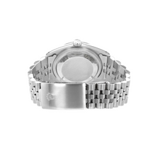 Afbeelding in Gallery-weergave laden, Rolex Datumjust Rolex-horloge met roze Romeinse wijzerplaat, gecanneleerde lunette roestvrij staal Jubileum, snel ingesteld