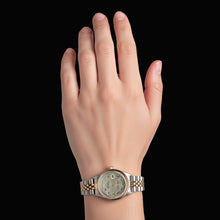 Afbeelding in Gallery-weergave laden, Rolex Datumjust dameshorloge Roestvrij staal en geelgoud Gecanneleerde lunette P2