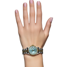 Afbeelding in Gallery-weergave laden, Rolex Datumjust dameshorloge met blauwe diamanten wijzerplaat in twee kleuren P4