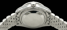 Afbeelding in Gallery-weergave laden, Rolex Datumjust dameshorloge met zwarte stok-wijzerplaat roestvrij staal Jubileum-armband