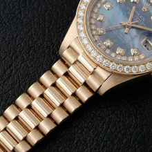 Afbeelding in Gallery-weergave laden, Rolex Datejust Dameshorloge Parelmoer Wijzerplaat met Diamanten Snaren YG