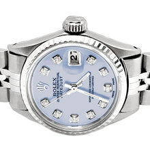 Afbeelding in Gallery-weergave laden, Rolex Datumjust horloge Jubileum roestvrij staal armband met witte diamant wijzerplaat